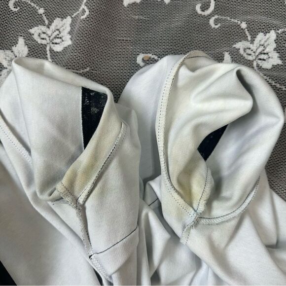 McQ Alexander McQueen Black and White Floral Print Knit  Bodycon Dress Sz Small - Picture 16 of 16